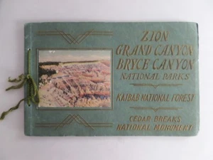 Vintage Souvenir Postcard Book Grand Canyon Art Deco Utah Bryce Zion Kaibab 1930 - Picture 1 of 5