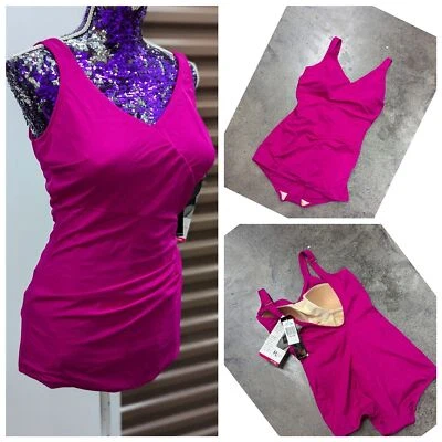 Traje de baño retro nuevo con etiquetas talla 16/40C Roxanne sujetador talla plisada funda de una pieza Foto 1 de 4