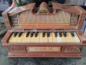 Vintage 1950's Emenee Electric Golden Pipe Organ Piano #200, Plays nice! 🎹 - Picture 1 of 7