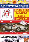 DECAL TOYOTA CELICA GT4 CARLOS SAINZ RAC RALLY 1989 2nd (06)