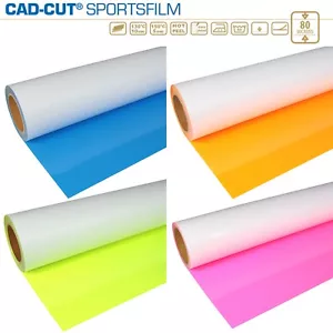 17,8€/m² Stahls CAD-CUT Sportsfilm Flex-Folie T-Shirt Folie Bügelfolie NEON - Bild 1 von 11