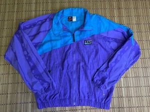 VINTAGE NIKE AQUA GEAR 80 90s AJ 5 V GRAPE FRESH PRINCE WINDBREAKER JACKET SZ L  - Picture 1 of 7