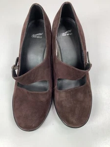 Dansko Tara Mary Janes braune hochhackige Wildleder-Pumps Damen 37/US 7 – 7,5 - Bild 1 von 9