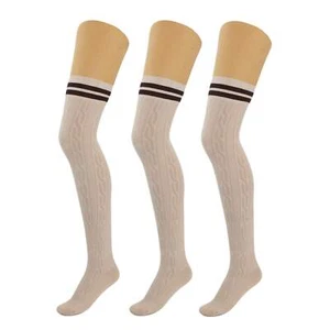 3 Pairs Over-the-Knee Thigh-High Socks for Women – Warm Boot Stockings, Soft & S - Picture 1 of 14