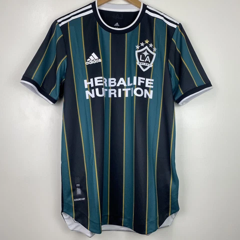 Adidas LA Galaxy 21/22 Away Authentic Soccer Jersey GI6429 Green Black Men’s M Cover