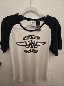 Harley Davidson Women's HD Performance T Shirt White Black 1XL 2014 - Picture 1 of 6