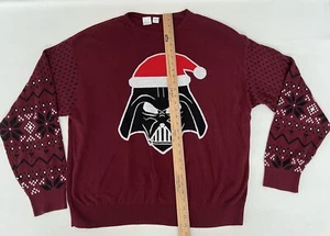Disney 100 Adult Sweater Top XXL Christmas Starwars Darth Vader Long Sleeve - Picture 1 of 17