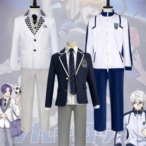BLUE LOCK School Uniform Cosplay Jacket Pants Tie Suit Nagi Reo - Picture 1 of 32