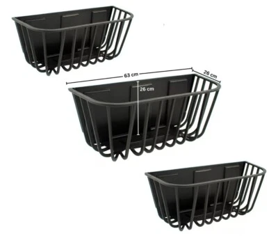25" Wall Trough Planter Plastic Wire Wall Mounted Garden Flower Food Bird Basket - Image 1 of 3