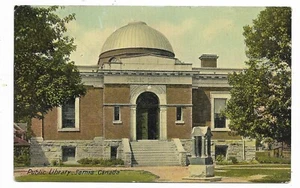 Sarnia Ontario ON Postcard Public Library Lambton County Circa 1910 - Picture 1 of 2