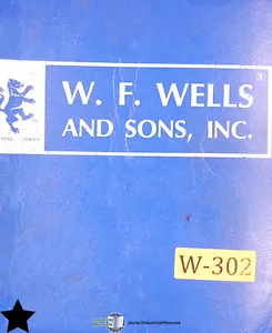 W. F. Wells W-9 .006, manual de piezas y mantenimiento de sierra de banda 1975 - Imagen 1 de 2