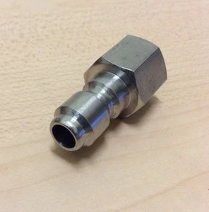 Power Pressure Washer 3/8" FPT Quick Connect Plug 4000 PSI Stainless Steel Plug - Picture 1 of 5