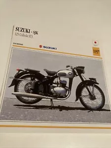 Suzuki SJK 125 Colleda ST3 1957 Carta Moto De Colección Atlas Japón - Imagen 1 de 2