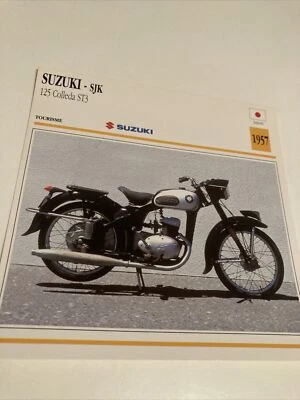 Suzuki SJK 125 Colleda ST3 1957 Carta Moto De Colección Atlas Japón - Imagen 1 de 2