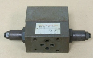 DAIKIN KOGYO THROTTLE & CHECK VALVE MT-02W-12 W/ BASE BLOCK - Picture 1 of 7
