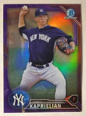2016 Bowman Chrome Baseball Card #BCP71 James Kaprielian NY Yankees 240/250 - Image 1 of 4