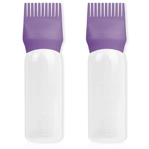 Root Comb Applicator Bottle 6 Ounce, 2 Pack Hair Oil Applicator Bottle, Hair Dye - Picture 1 of 12
