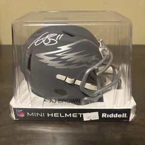 Eagles A.J. Brown Authentic Signed Slate Speed Mini Helmet - Picture 1 of 8