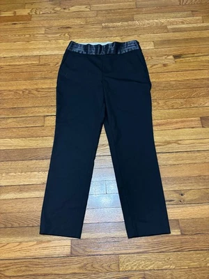 Brooks Brothers Red Fleece 女式正装裤 10 码黑色羊毛混纺休闲裤 — 第 1/4 张图片