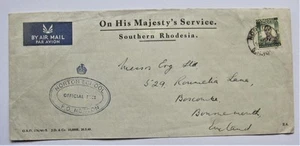 Southern Rhodesia - KGVI OHMS Norton School Official Cover - Picture 1 of 1