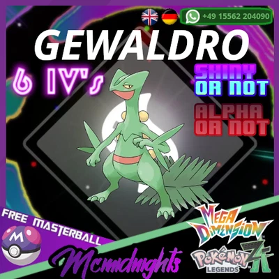 POKÉMON LEGGENDA Z-A TEDESCO🌟GECKARBOR 6IV🌟MEGA-DIMENSIONI🌟DLC POKEMON