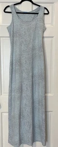 J McLaughlin Maxi Dress Small Catalina Cloth Blue Gray Preppy Giraffe Print - Picture 1 of 8