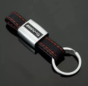 Leather Keyring for Mercedes AMG Metal High Quality Keychain Car Key Fob GIFT - Picture 1 of 1