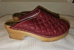 Vintage Gen Mengen Size 37 US 6.5/7 Women Clogs Leather Sweden Orthoped Read Dis - Picture 1 of 8