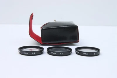 Tiffen 37mm High Res Close Up Filter 3 Piece Set +1 +2 +4 Japan With Case - Image 1 of 4