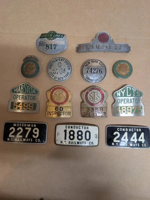 Colección De Colección De Insignias De Empleado Ferroviario e Sistema De Tránsito De La Ciudad De Nueva York Foto 1 de 2