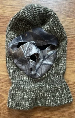 Vintage Camo Balaclava Ski Mask Hunting Face Mask Made In USA Outdoors - Image 1 of 2