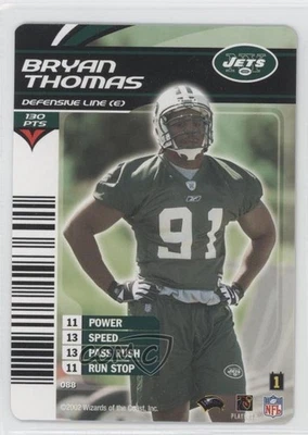 2002-03 NFL Showdown 1st & Goal Bryan Thomas #088 Rookie RC - Image 1 of 2