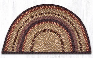 Earth Rugs SC-371 Black Cherry Chocolate Cream Small Rug Slice 18" x 29" - Picture 1 of 1