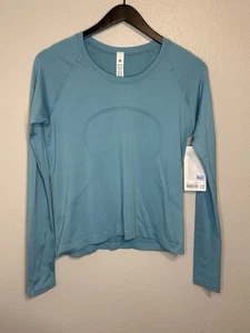 Lululemon Swiftly Tech 2.0 Langarm Rennlänge Größe 12 blau neu mit Etikett - Bild 1 von 5