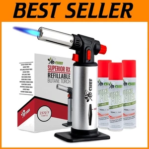 Kitchen Torch With Butane - Refillable Creme Brulee Torch - Picture 1 of 11