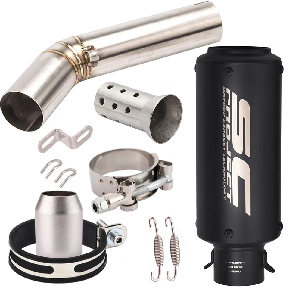 Chinelo para Suzuki GSXR 750 600 2006-2007 Pontas de Escape Preto Silenciador Tubo Link Médio - Imagem 1 de 4