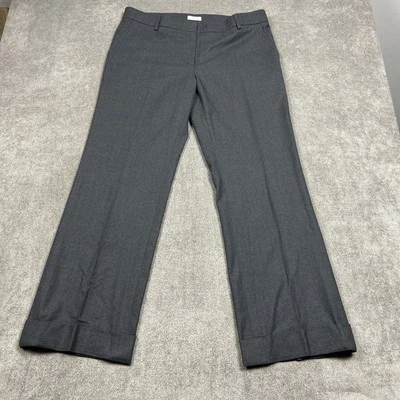 Gunex Pants Womens 12 Straight Leg Virgin Wool Blend Stretch Career Classic Gray - Image 1 of 4