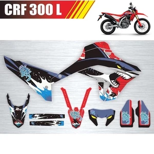CUSTOM GRAPHICS STICKER DECAL KIT V.11 FIT HONDA CRF300L 300L CRF 2021-24 - Picture 1 of 7