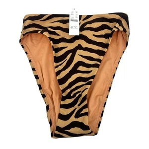 J. Crew High Waist Bikini Badehose Gr. XXS Braun Schwarz Animal Print Strand - Bild 1 von 9