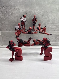Marvel Comic Cartoon Figure Deadpool Figurine Statue Car PC Decor - Picture 1 of 32