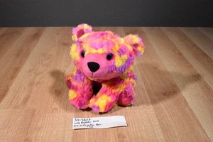 Wild Republic Pink Purple Yellow Patch Bear 2015 Beanbag Plush(310-3808) - Picture 1 of 6