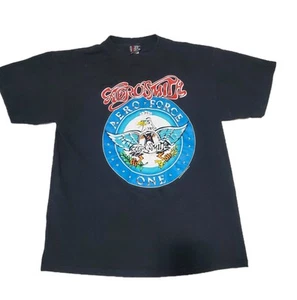 Maglia Aerosmith Vintage Aero Force One Tour 1993 XL originale punto singolo - Foto 1 di 6