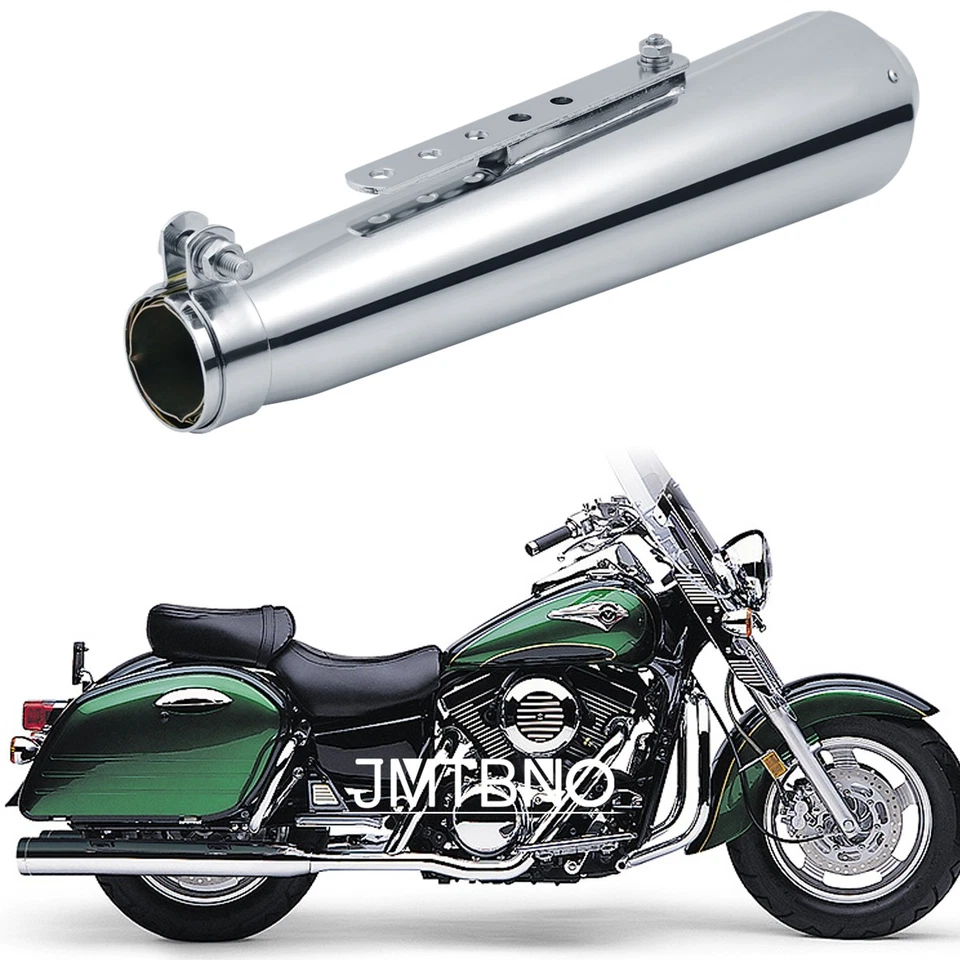 Глушитель выхлопной системы мотоцикла 17-3/4 дюйма из нержавеющей стали для Kawasaki VN1500G Nomad - Изображение 1 из 4