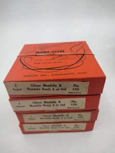 Gibson Vtg 1950s Mandolin/Banjo Mona-Steel Box of Strings SINGLE EMPTY BOX #158 - Picture 1 of 2