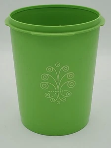 Vintage Tupperware Servalier Canister 811-5 MCM Apple Green Starburst 6" Prop - Picture 1 of 5