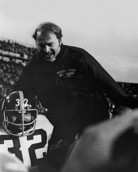 Póster impreso brillante de los Pittsburgh Steelers Chuck Noll 1975 foto 8x10 del Super Bowl IX Foto 1 de 1