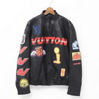2021Aw Louis Vuitton Nba Logos Leather Hero Jacket Blouson Men'S