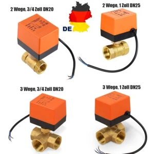 2-3 Wege Ventil Zonenventil Elektrisch Kugelventil 1" 3/4" Motorkugelhahn 220V - Bild 1 von 23
