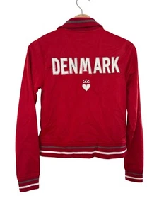 Giacca da pista vintage urban outfitters Danimarca rossa full zip di BDG con corona e H - Foto 1 di 5