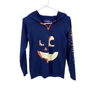 Sour Fish Events Halloween Hoodie Youth Size Small Navy Gourdys Pumpkin Run 2021 - Picture 1 of 15
